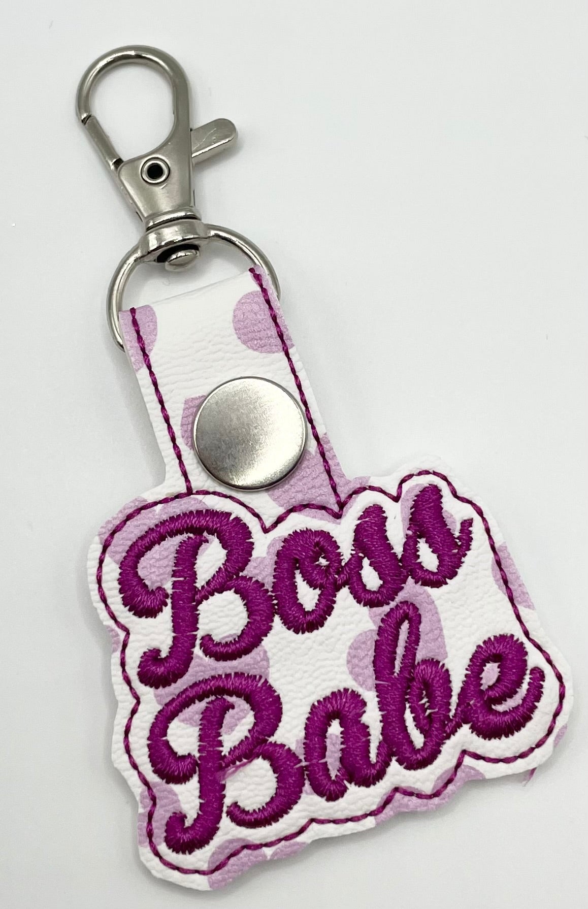 Boss Babe - Embroidered Key Ring Clip