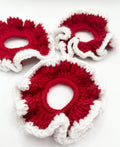 Red & White - Christmas Santa Crochet scrunchie