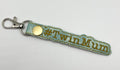 Golden Shimmer Twin Mum - Embroidered Key Ring Clip
