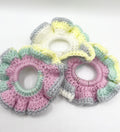 Pastel crochet Hair Scrunchie