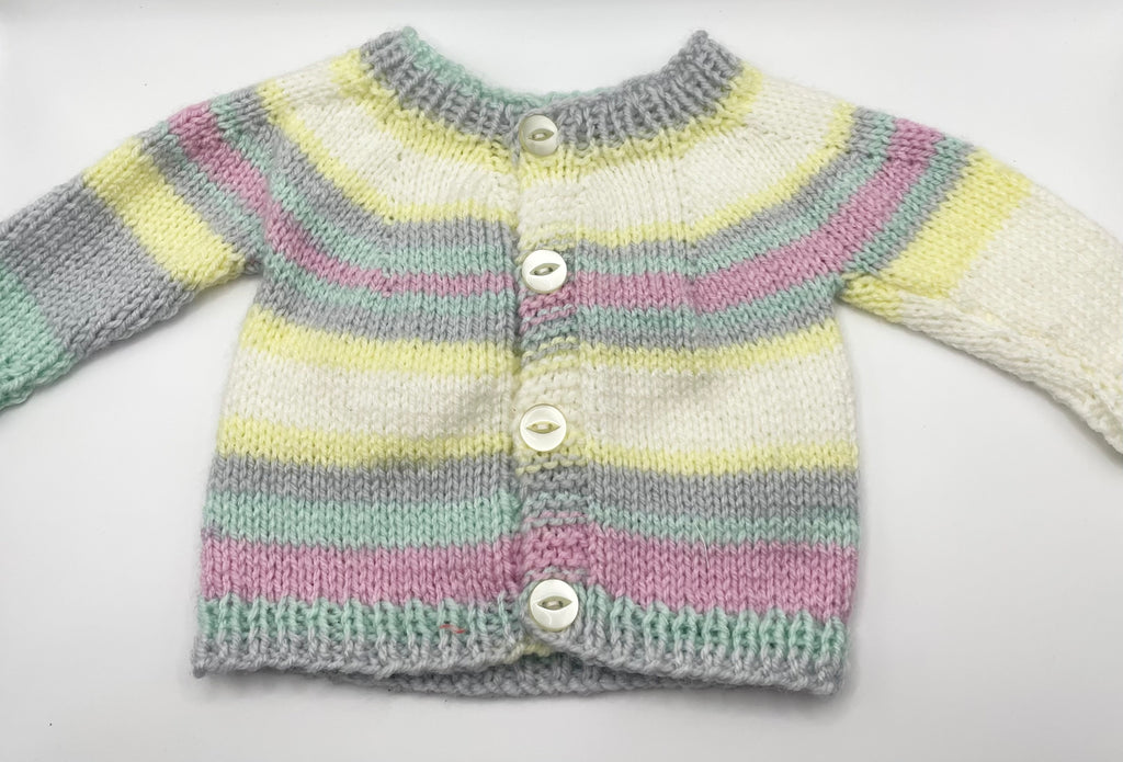 Newborn - Pretty Pastel Cardigan & Hat Set