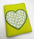 A6 Embroidered Notebook - Green Goose