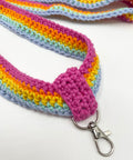 Crochet Rainbow Lanyard