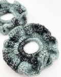 Grey Cosmic Dust Crochet Scrunchie