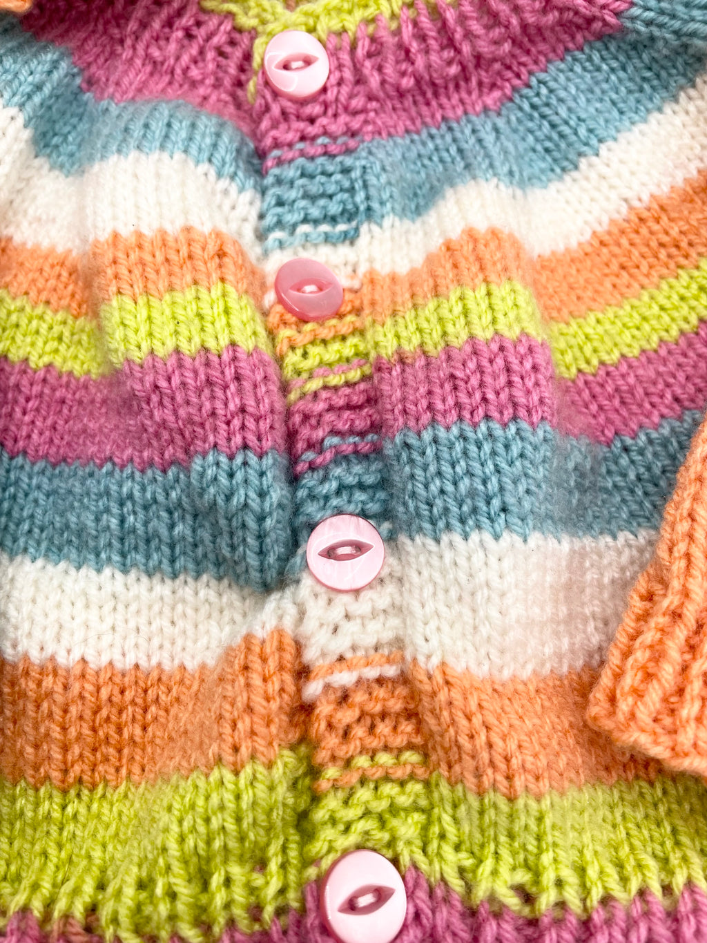 0-3m Bright Mix Cardigan and Hat Set