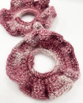 Dusky Pink Cosmic Dust Crochet Scrunchie