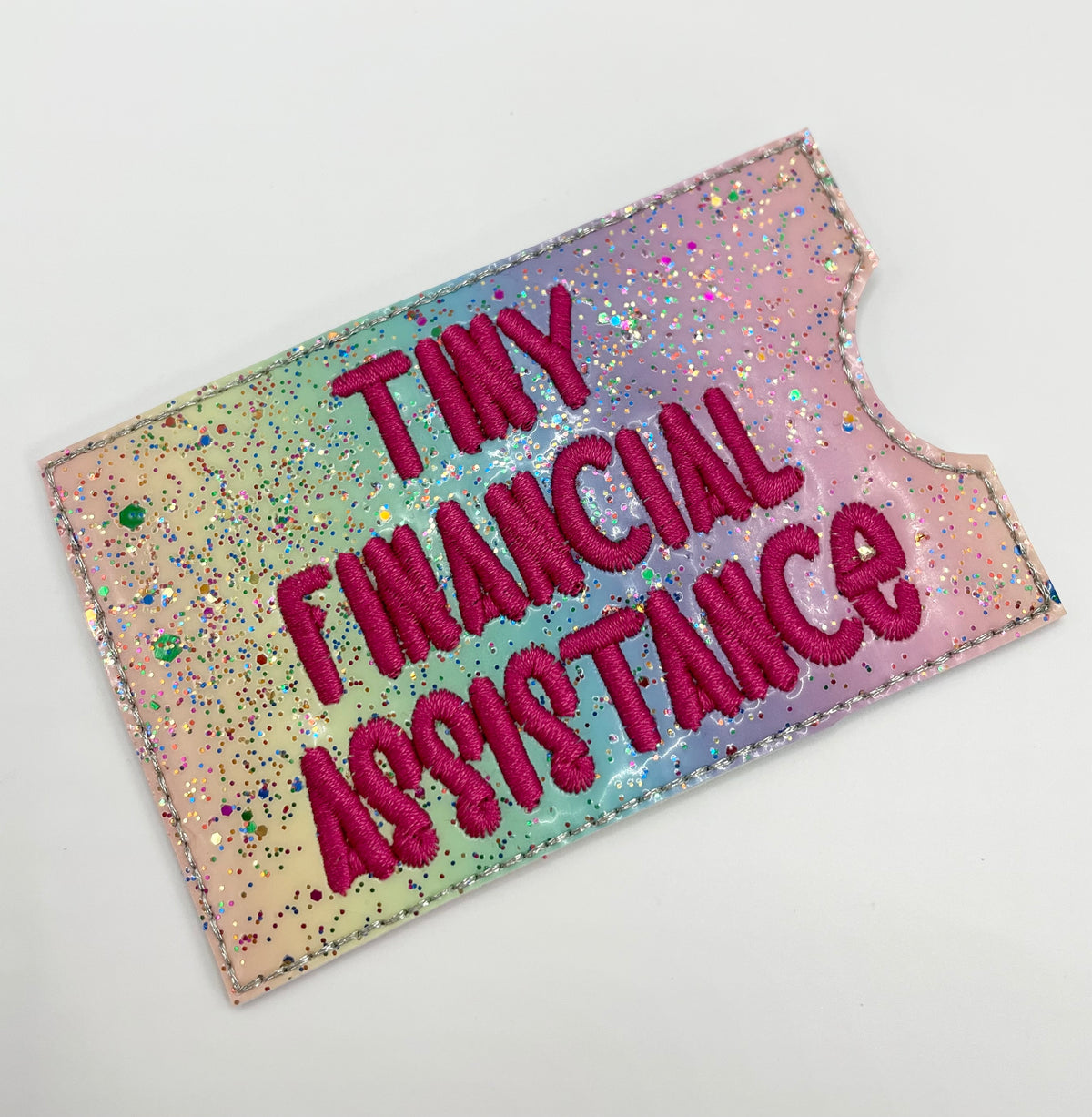 Tiny Financial Assistance - Embroidered Gift Card Wallet